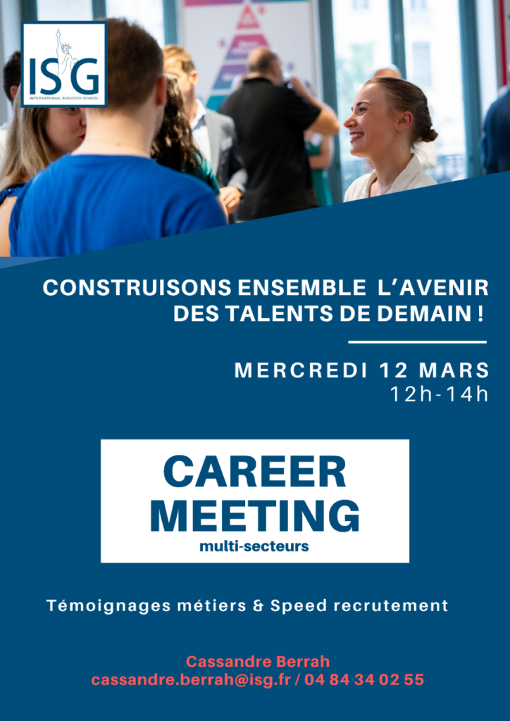 Career meeting de l'ISG