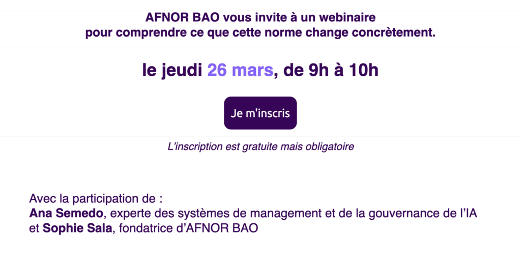 Webinaire IA : mettre en place un système de management avec l’ISO 42001
